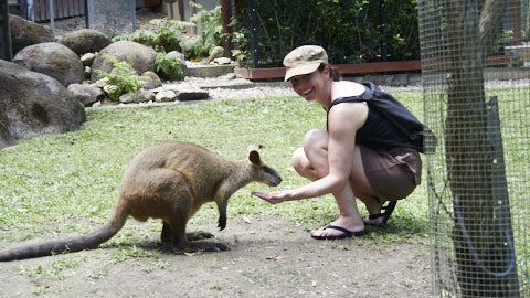 Franziska mit Känguruh